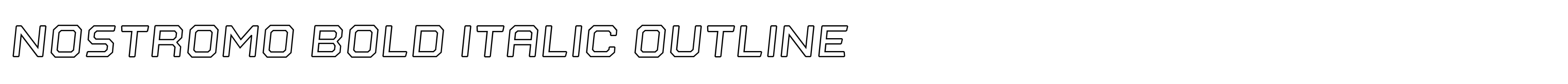 Nostromo Bold Italic Outline